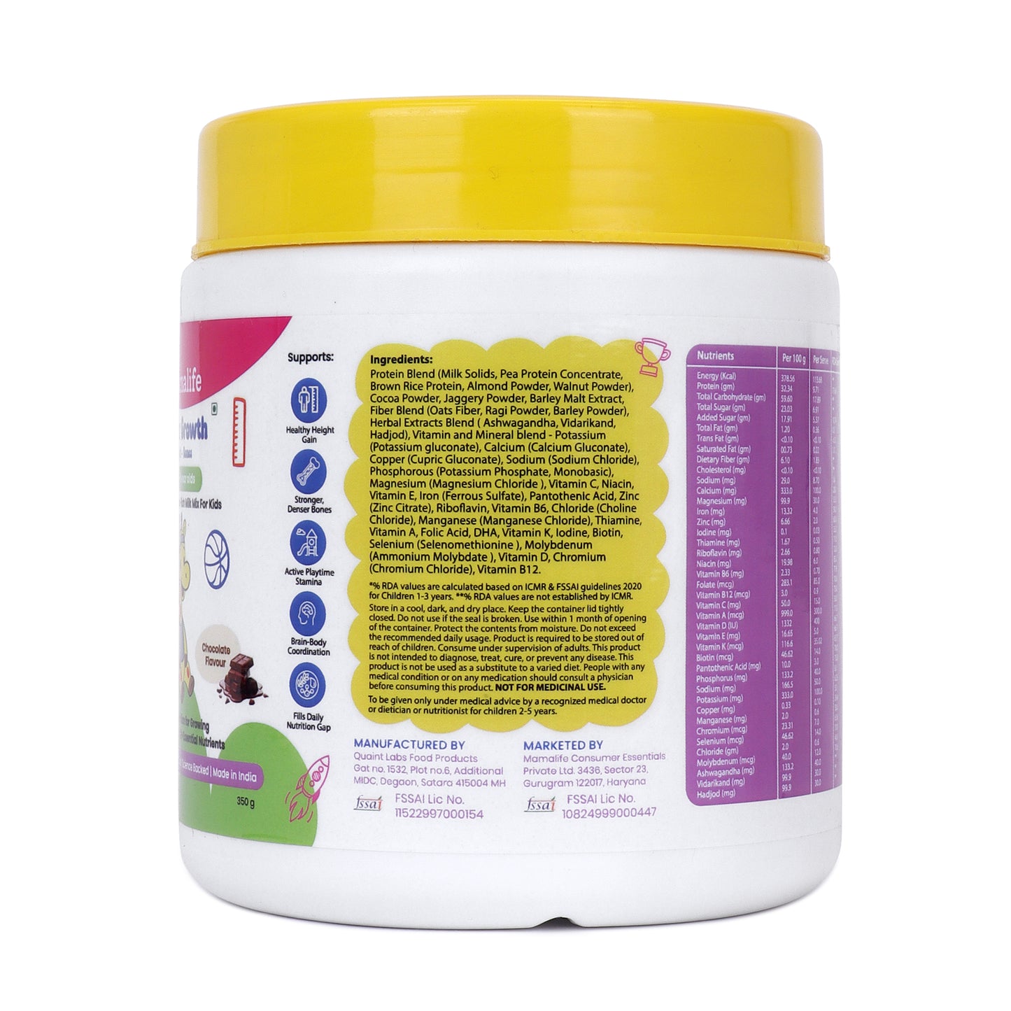 Power Growth (Height + Bones) Kids Protein-Rich Milk Mix (2-6 Years)