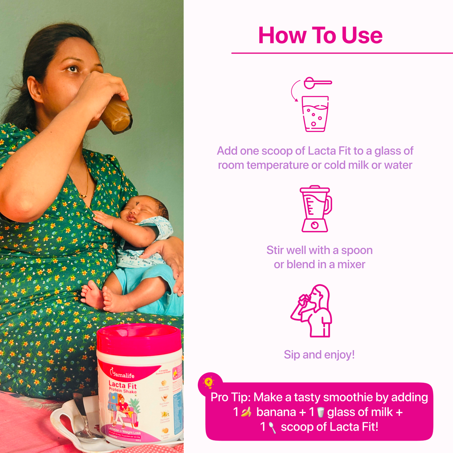 Lacta Glow Protein Shake (Stretchmark Healing + Better Lactation)